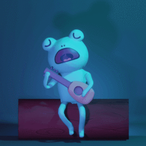Day 31: Animatronic Frog Plays At Night