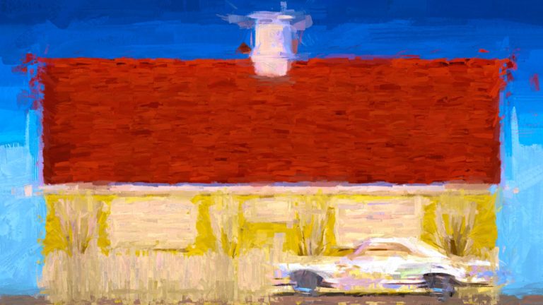 Day 32: Yellow House Heavy Paint Style