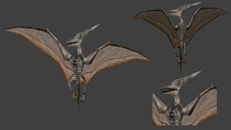 Day 95: Pterodactyl Textured PS1 Style