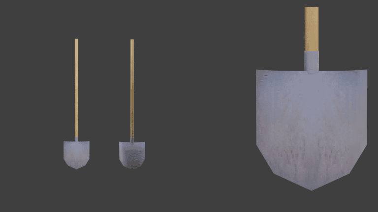 Day 100: Shovel Low Poly Textured