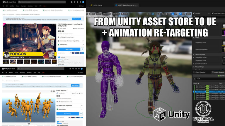 Importing Unity Synty Characters and Animation Packs In Unreal Engine 5 (with Re-Targeting)